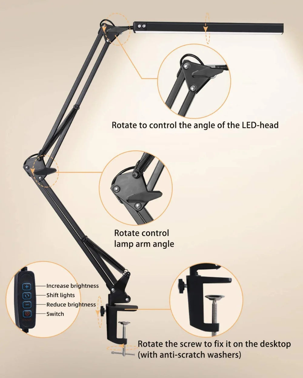 AXEN Apex — Lampada professionale snodata